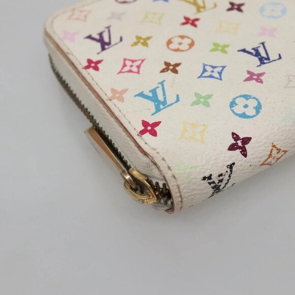 LOUIS VUITTON Monogram Multicolor Zippy Wallet Wallet White M60241 Auth 142356 - Picture 3 of 16